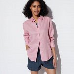 UNIQLO - льняная рубашка премиум-класса - 11 PINK