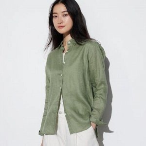 UNIQLO — льняная рубашка премиум-класса - 52 GREEN