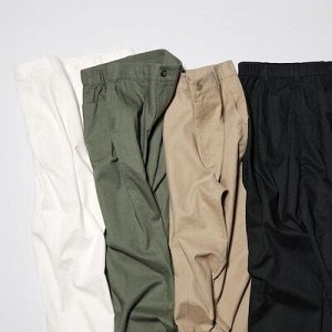 UNIQLO — зауженные брюки из льна и хлопка - 32 BEIGE