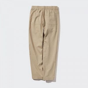 UNIQLO — зауженные брюки из льна и хлопка - 32 BEIGE