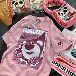 Женская футболка, принт &quot;медведь&quot;, цвет розовый