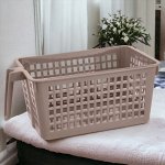 КОРЗИНКА ДЛЯ ХРАНЕНИЯ УНИВЕРСАЛЬНАЯ С РУЧКОЙ 280х160х120 ММ, 3,5Л(коричневый)