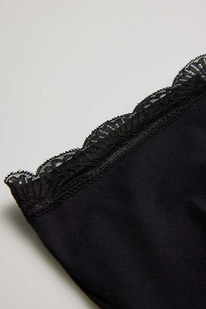 19684 High waist Трусы слипы Белый, Телесный, Черный