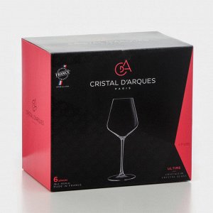 Набор бокалов для вина Cristal d'Arques ULTIME, 280 мл, хрустальное стекло, 6 шт.