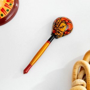 Сахарница, с ложкой, 10,5?7,5 см, хохлома
