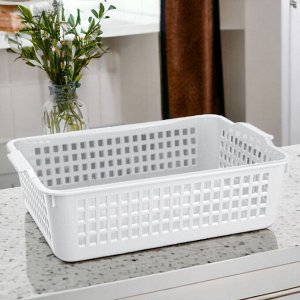 КОРЗИНКА ДЛЯ ХРАНЕНИЯ УНИВЕРСАЛЬНАЯ 310х220х85 ММ, 4,5Л, цвет БЕЛЫЙ