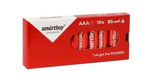 Батарейки ААА (LR03 / мизинчиковые), алкалиновые, Smartbuy, 10 шт. в упаковке (SBBA-3A10BX)