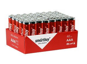 Батарейки AAA (мизинчиковые) алкалиновые LR03, комплект 40 батареек (SBBA-3A40S)