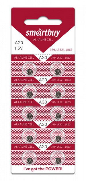 Батарейка часовая Smartbuy AG0-10B (10/200/2000)  (SBBB-AG0-10B)