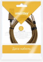 Дата-кабель Smartbuy USB - micro USB, хлопок+металл.конн-р, длина 1,2 м, золотой (iK-12met gold)/500