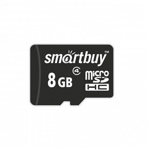 Карта памяти Micro SDHC  Smartbuy  8GB Сlass 4 (без адаптеров)