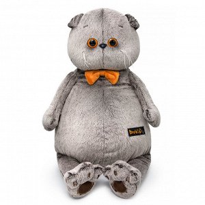 кот Басик с бархатным бантом мягкая игрушка