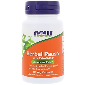 Now Foods, Herbal Pause с EstroG-100, 60 растительных капсул