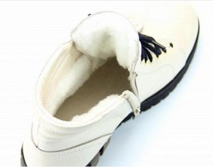 Ботинки натуральная кожа biege-pearl