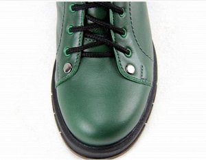 Ботинки натуральная кожа зеленый