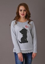 Кофта Ярослава (Кошка с бабочкой) (Арт.3-254)