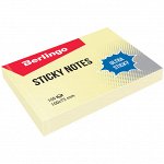 Самоклеящийся блок Berlingo &quot;Ultra Sticky&quot;, 100*75мм, 100л, пастель, желтый