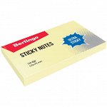 Самоклеящийся блок Berlingo &quot;Ultra Sticky&quot;, 125*75мм, 100л, пастель, желтый