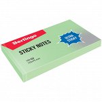 Самоклеящийся блок Berlingo &quot;Ultra Sticky&quot;, 125*75мм, 100л, пастель, зеленый