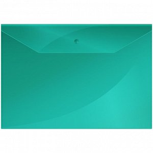 Папка-конверт на кнопке OfficeSpace  А4, 150мкм, зеленая