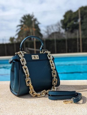 Сумка с цепочкой Ab.Zapatos PELLE Napoli (650) Petrol