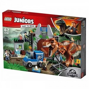 LEGO (Лего) Игрушка Джуниорс Jurassic World  Побег Ти-Рекса, 38*26*5 см.