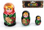 Матрешка 3 в 1 расписная (10см*4,5см)