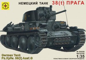 Модель Немецкий танк 38(t) Прага,1:35, кор. 24*35см