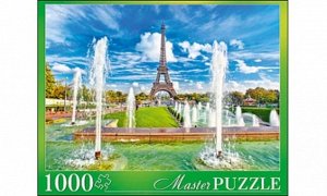Пазлы 1000 Эйфелева башня и фонтаны