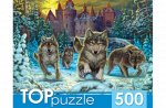 Пазлы 500  Волки и снежный замок