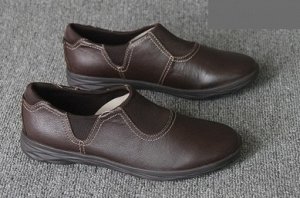 Ботинки Ботинки, оформленные эластичными вставками по бокам цвет: КОРИЧНЕВЫЙ, кожа. Размер (длина стопы, см): 40.5 (25.2см)