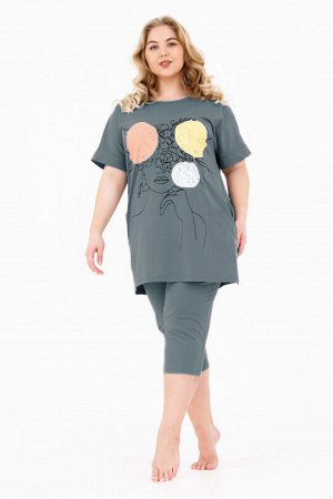 Костюм женский 46524 (ОЛИВКОВЫЙ)