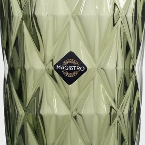 Набор стаканов Magistro «Круиз», 350 мл, 8*12,5 см, 6 шт, стекло, цвет зелёный