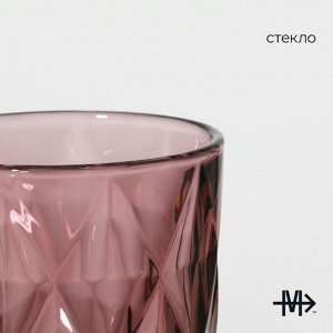 Набор стаканов Magistro «Круиз», 350 мл, 8x12.5 см, 6 шт., стекло, розовый