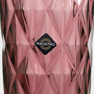 Набор стаканов Magistro «Круиз», 350 мл, 8x12.5 см, 6 шт., стекло, розовый