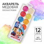 Акварель перламутровая  &quot;Щенячий патруль&quot;, 12 цветов, без кисти
