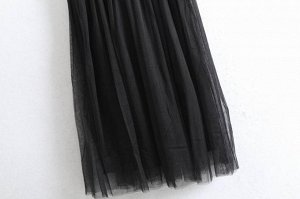 Фатиновая юбка,чёрная.
