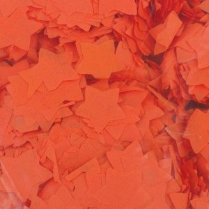 Наполнитель для шара "Конфетти звёзды", 2 см, 500 г, бумага, цвет оранжевый