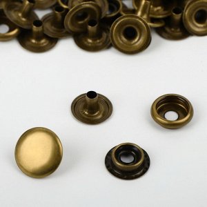 Кнопка установочная, Омега (О-образная), железная, d = 15 мм, цвет бронзовый