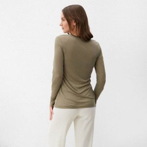 Лонгслив женский KAFTAN: Basic line цвет хаки