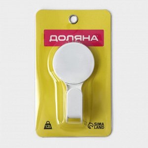 Крючок самоклеющийся Доляна Witlen, 12x6.5x4.7 см, белый