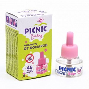 Дополнительный флакон-жидкость от комаров Picnic Baby, с экстрактом ромашки, 45 ночей, 30 мл