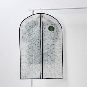 Чехол для одежды Доляна «Мармелад», ПВХ окно, 60x90 см, белый