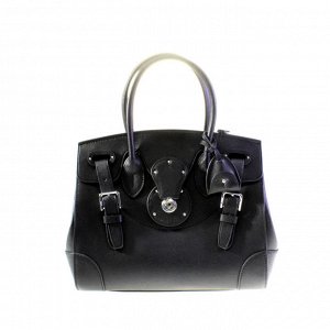 Эффектная женская сумочка Ralph_Find из плотной натуральной кожи черного цвета.