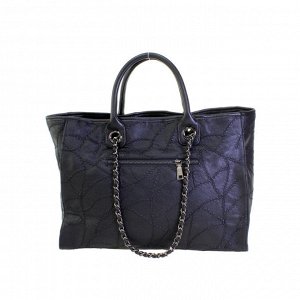 Эффектная мягкая сумочка оверсайз формата А4 Katerin_Svis из эко-кожи черного цвета.