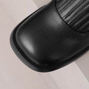 Полуботинки на толстом высоком каблуке, черный