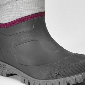 Сапоги для походов зимние водонепроницаемые женские серые Quechua WARM MID SH100