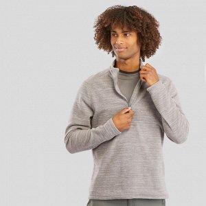 Кофта походная флисовая мужская серая Quechua 100