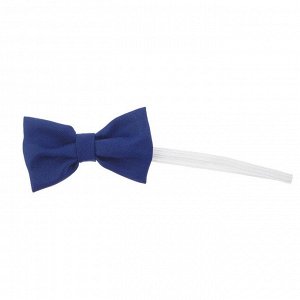 Карнавальный галстук-бабочка синий габардин