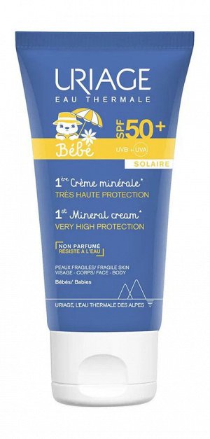 Uriage ПЕРВЫЙ Крем солнцезащитный минеральный для детей SPF 50+ 50 мл Урьяж